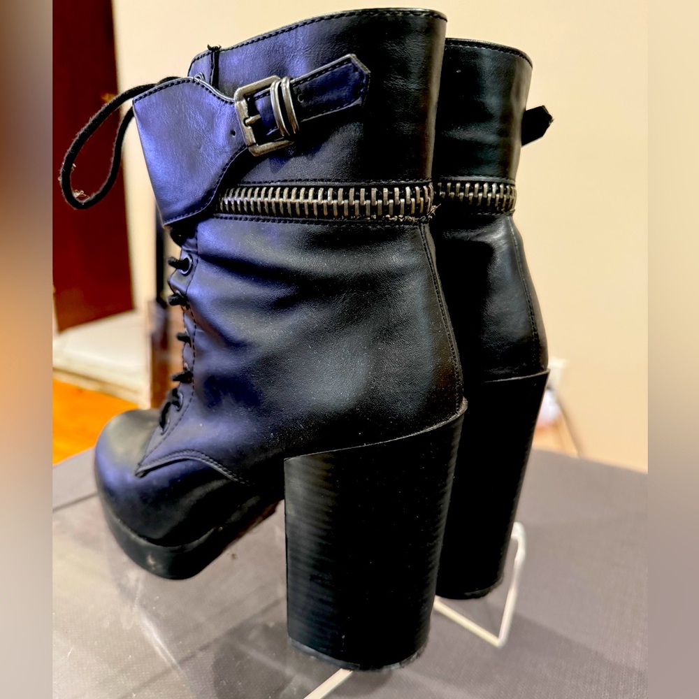 Black ankle boots